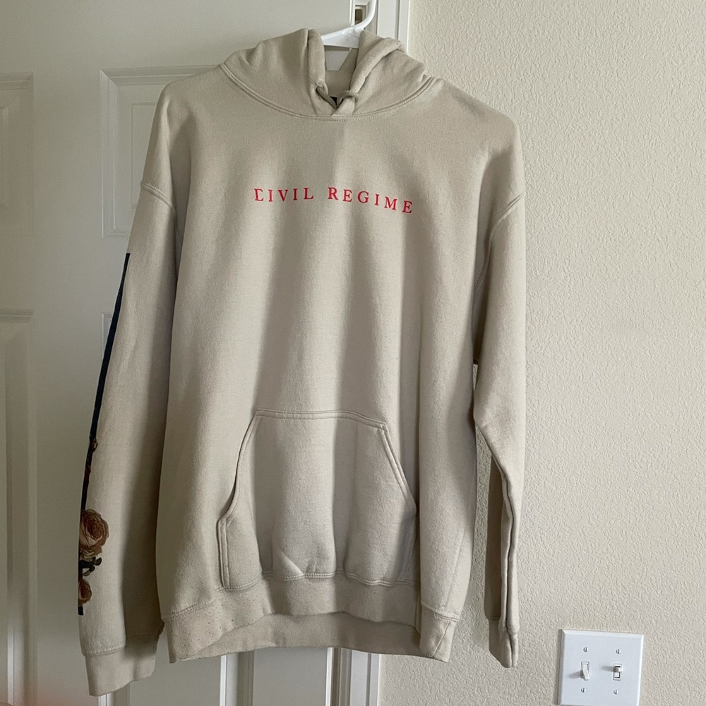 Packing Civil Regime Cream Print Hoodie